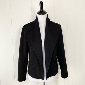 MAX STUDIO Blazer Jacket Size Small Women’s Black Open Front Pocket Long Sleeve